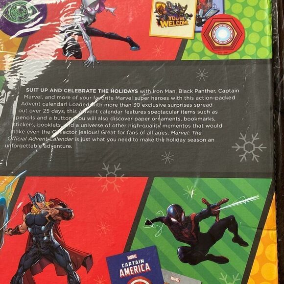 NIP Marvel hero’s Advent calendar Christmas Spider-Man captain America - Picture 3 of 4